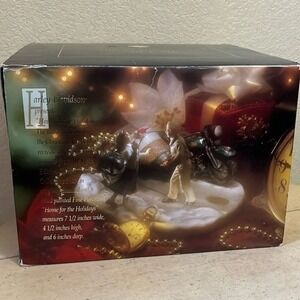 NEW Harley Davidson Home for the Holidays 1993 Ceramic Collector Figurine in Box
